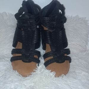 Not Rated Black and Tan Sandals